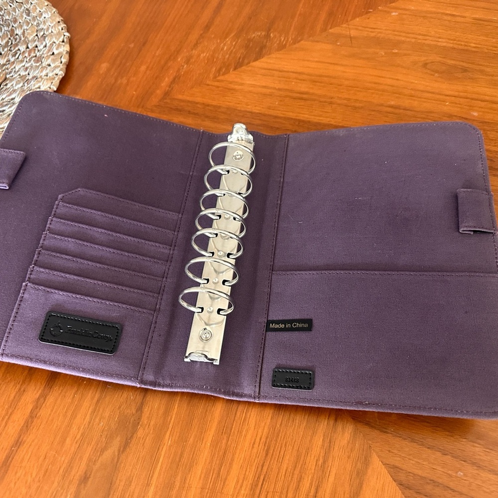 Franklin Covey Classic Plum Purple Ring Binder Organizer